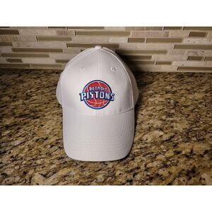 Detroit Pistons Hat Cap Adjustable Strapback NBA Basketball New White